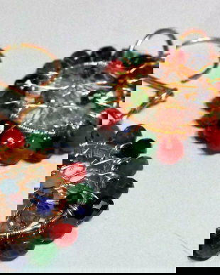 Set colier si cercei handmade din sarma si cristale fatetate - set parrot