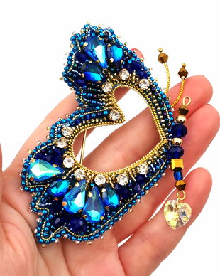 Broșă - Regal Blue Butterfly