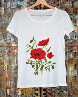 Tricou cu maci