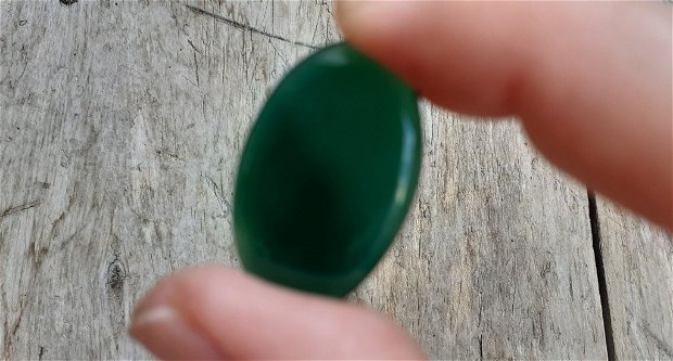 Cabochon onix verde, 34x24 mm