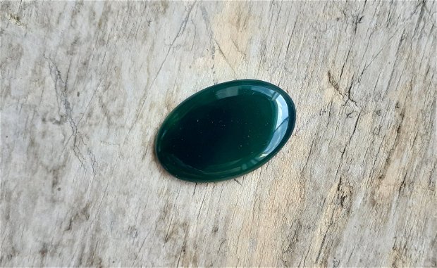 Cabochon onix verde, 34x24 mm