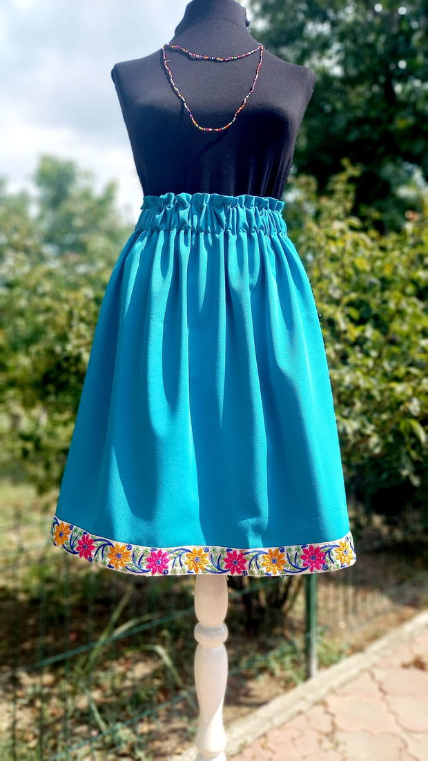 Blue skirt