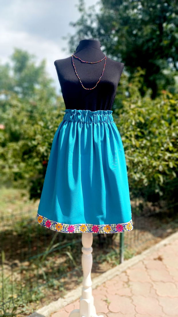 Blue skirt