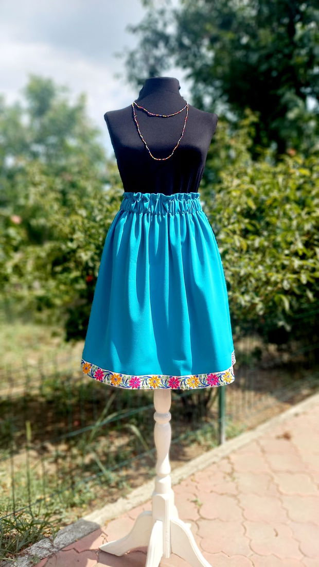 Blue skirt