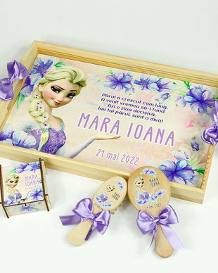 Set tavita mot / turta personalizat pentru fetita