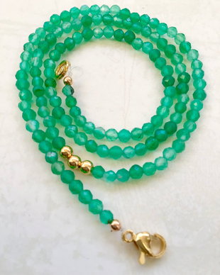 Colier CHOKER onix verde