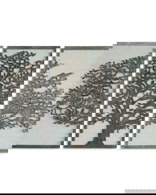 Triptic copacul vietii din metal