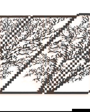 Diptic copacul vietii din metal