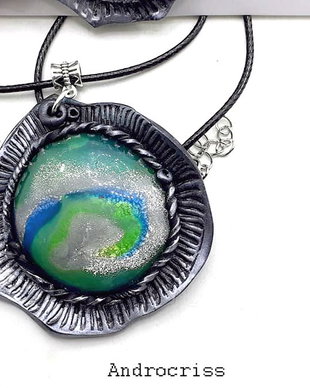 Green stones, set bijuterii din lut polimeric