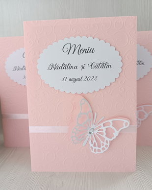 Meniuri nunta sau botez Fluturi culori diverse