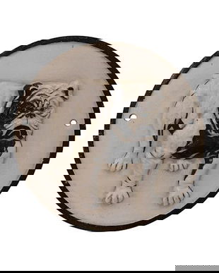 Decoratiune metalica cu un buldog