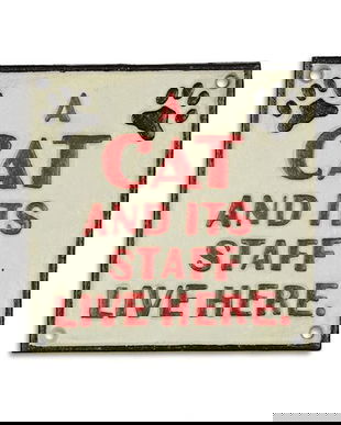 Decoratiune metalica pisici