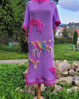 Rochie croșet pinky
