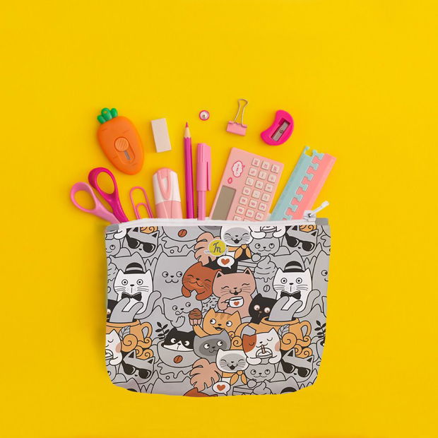 Penar Handmade, Pisici la Cafea si Prajituri, Multicolor, 22x19 cm