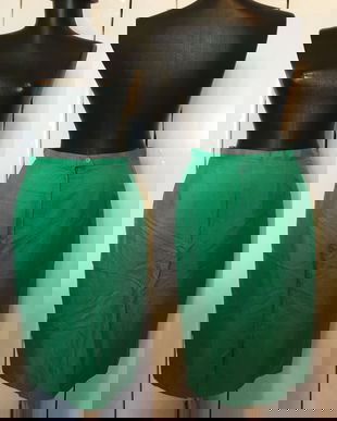 FUSTA MIDI CHANTUG MATASE NATURALA VERDE CRUD