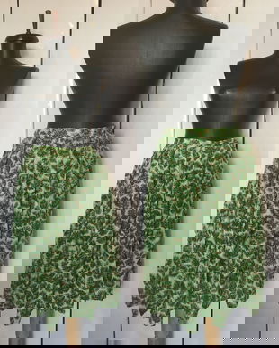 FUSTA MIDI MATASE NATURALA FLORAL