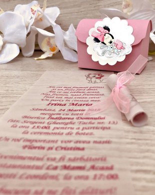 INVITATIE BOTEZ CUFAR F7 - MINNIE SLEEPING