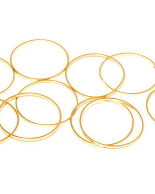 Link din alama, rotund, auriu, 14 mm