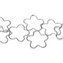 Link din alama, floare, platina, 10 mm