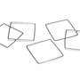 Link din alama, patrat, platina, 15x15 mm