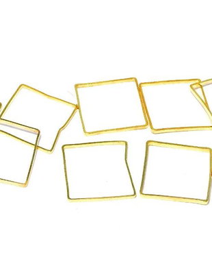 Link din alama, auriu, 20x20 mm