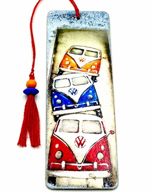 Semn de carte handmade, masinute de colectie 2779