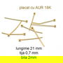 Ace cu bila, placate cu aur 18K, 21 mm, PAU-03