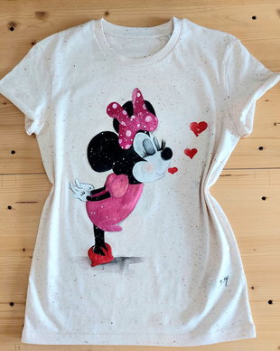 Tricou pictat Minnie Mouse Xs