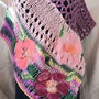 Poncho  cu flori impaslite