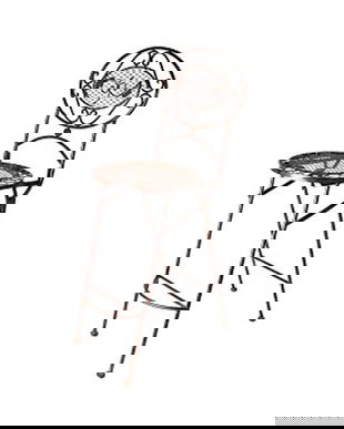 Scaun din fier forjat antik brown