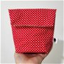 Snackbag lavabil pentru gustari - ROSU BULINE