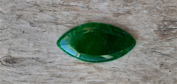 Cabochon agata verde, 38-40x20 mm