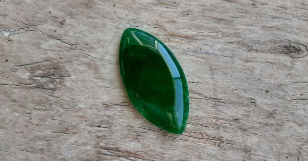 Cabochon agata verde, 38-40x20 mm