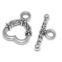 Inchizatoare toggle, argintiu antichizat, 18x14 mm