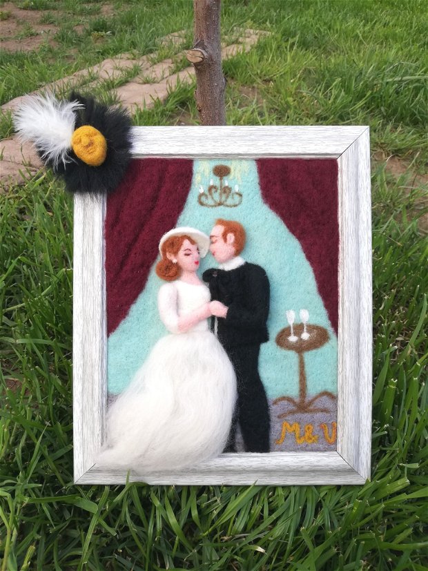 Tablou lână / Cadou aniversare casatorie