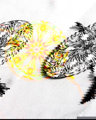 ornament pe lemn mandala 40972