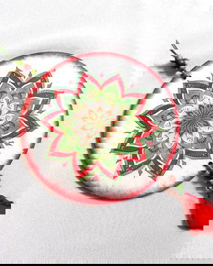 ornament pe lemn mandala 40985