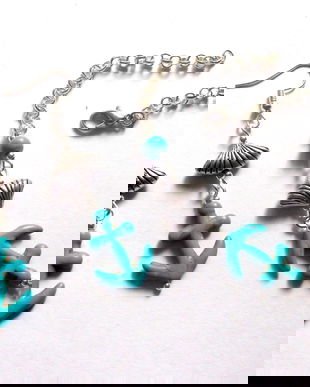 set turcoaz motiv marin 41271