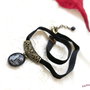 Colier choker cu onix si catifea neagra