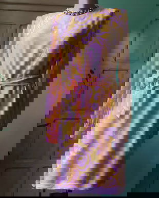 Rochie matase naturala , mini, stil ' 60