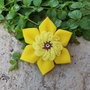 Brosa floare textila, Brosa unicat handmade