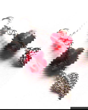 cercei cristale rosii 41284