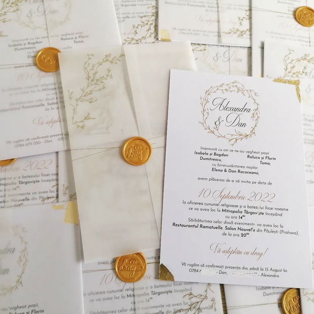 Invitatie Gold