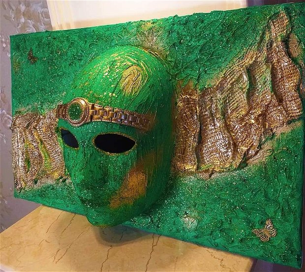 Tablou 3D mask ,,Green Days"