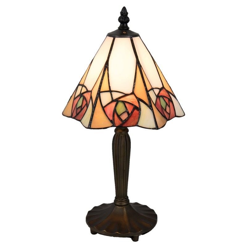 Lampa Tiffany din polirasina cu decoratiuni colorate