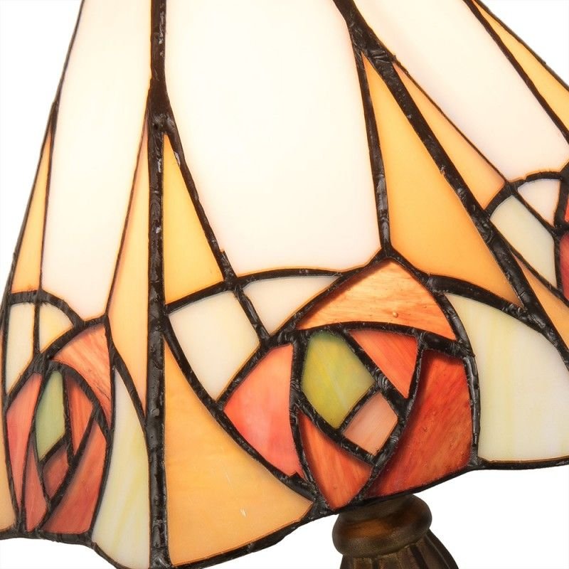 Lampa Tiffany din polirasina cu decoratiuni colorate