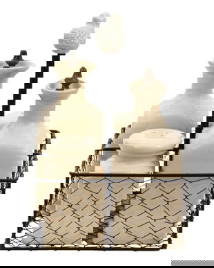 Oliviera din portelan bej cu suport din metal