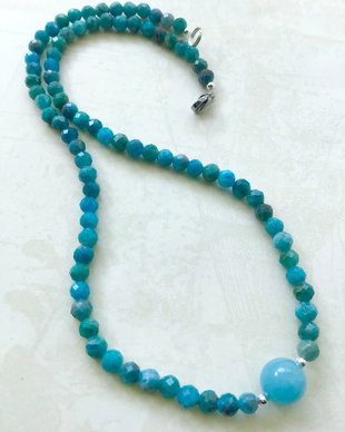 Colier CHOKER Apatit natural