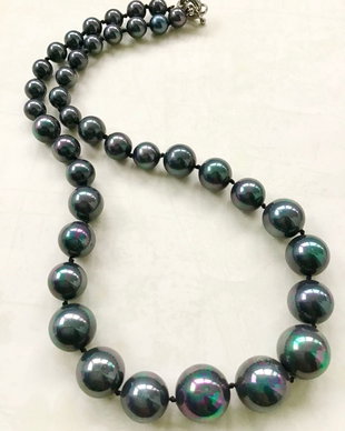 Colier perle de Mallorca negre