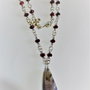 Set bijuterii handmade(colier,bratara si cercei) din jad,labradorit si ametist